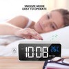 Mirror LED Alarm Clock Two Sets of Alarm Rechargeable Voice