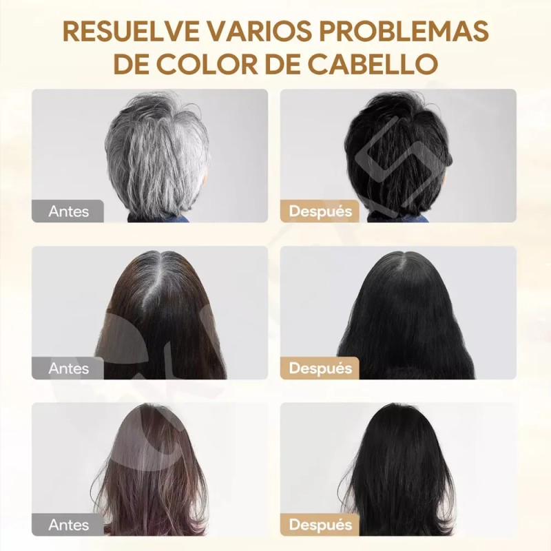 Kaisasa® Shampoo Con Tinte Cubre Canas Natural Jengibre 2pzs