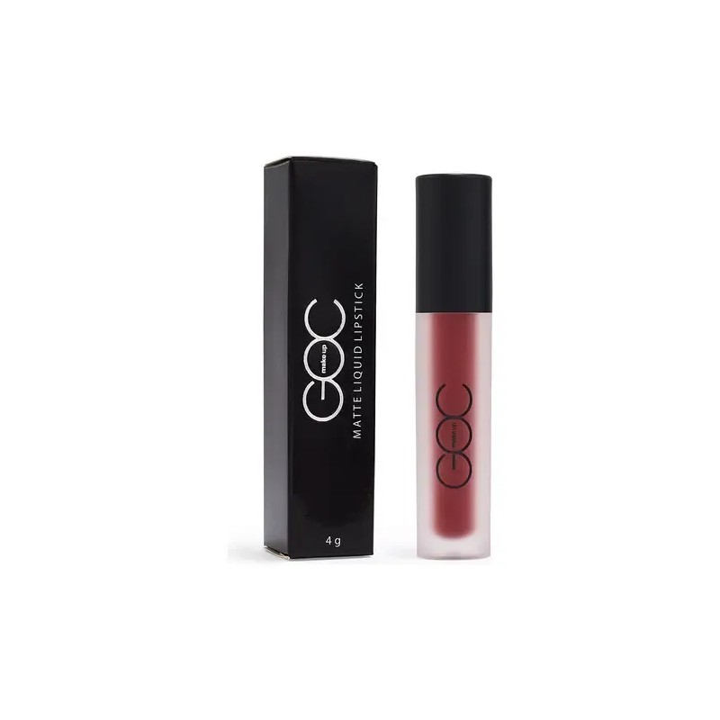 Goc, Matte Liquid Lipstick, Indeleble, Alta Pigmentación Acabado Mate Color