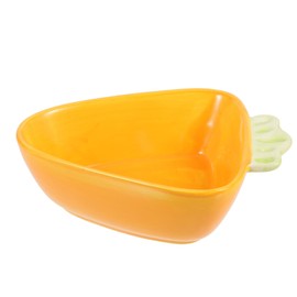 NOLITOY Guinea Pig Bowl Carrot Shape Feeding Dish for Pets Rat Food Dish Easy to Clean and Store for Hamsters and Dwarf