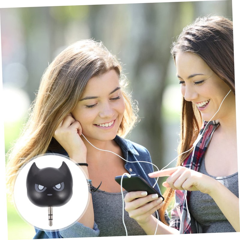 Tofficu 2Pcs Portable Headphone Splitter Way Audio Adapter Headphone Connector