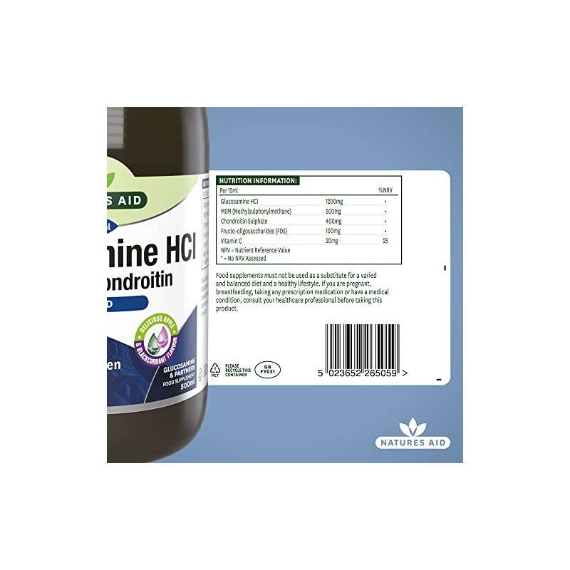Natures Aid Glucosamine MSM & Chondroitin with Vitamin C Liquid