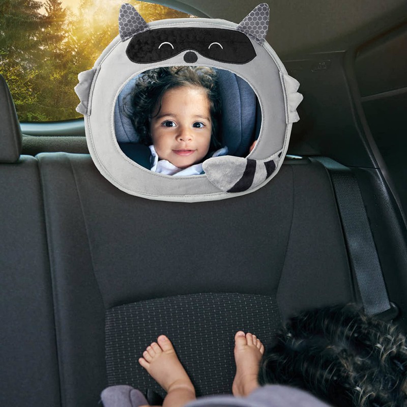 Diono Easy View Racoon Character Baby Car Mirror, Safety Car
