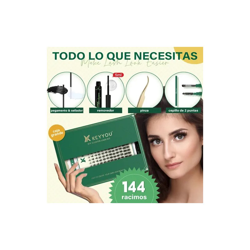 Extensiones De Pestañas Jade Olive Mixta Gruesa Natural Espesor 0.07
