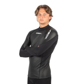 Gul Mens Code Zero Vaprskin Long Sleeve Rash Vest Top - Black - Easy Stretch UV Sun Protection and SPF Properties