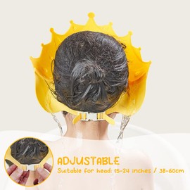 2PCS Baby Shower Cap for Kids, IKR Adjustable Baby Hair Washing Shield Toddler Visor Hat for Eyes and Ears Protection Shampoo Cap for 0-9 Years Old Children