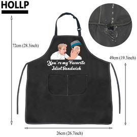 HOLLP GR Fans Gift Favorite Sandwich Waterproof Apron Funny Kitchen Gift Hells Kitchen Apron Funny Baker Gift (Favorite Sandwich)