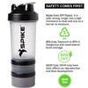 SPIKE Pro Protein Shaker Blender Bottle for Whey Protein Mix,
