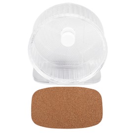 Hamster Silent Running Wheel Acrylic Prevent Slipping Round Pet Exercise Wheel for Hamster Golden BearTransparent 17cm