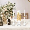 Unity Candles with Glass Candle Holder for Wedding Ceremony -