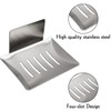 2 Pack Soap Dish for Shower Wall, Stainless Steel Adhesive