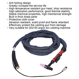 Nimomo TIG Welding Torch, TIG Torch, Flexible Head Tig Torch for QQ150 Argon TIG Welding Machine, TIG Welding Gun, Argon TIG Burner, Welding Torch with 3.7 Metre Cable M16 Thread