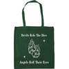 Hippowarehouse Devils roll the dice, angels roll their eyes Tote