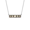 Lauren-Spencer Moon Phase Necklace for Women Silver Plated Crescent Moon