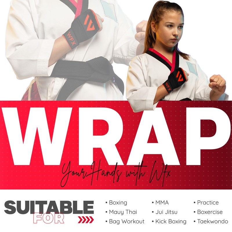 WFX Kids Junior Boxing Hand Wraps Inner Gloves Gel Padded