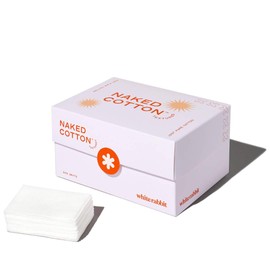 White Rabbit - NAKED COTTON Textured - Perforated Facial Cotton Pads - For Makeup Remover, Toner, Mask - 100% Cotton, Unbleached, Lint-Free - Exfoliating & Durable - Natural & Cruelty-Free - 200 Count