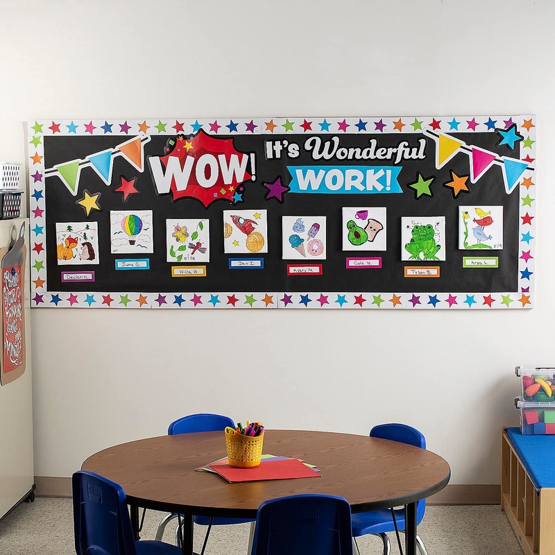 Wow Work Wall Bulletin Board Set – 62 Pieces