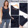 Silicherry 3 Pcs Womens Thermal Tank Tops Fleece Cami Underwear