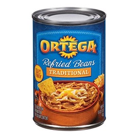 Ortega Refried Beans, Traditional, 16 Ounce (Pack of 12)