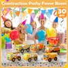 VioraWhite 30 Pcs Construction Themed Party Boxes Construction Truck Treat