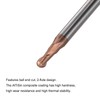 sourcing map Ball Nose End Mill 1.5mm Tip Radius Solid
