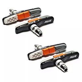 AWE® Triple Contour Alloy V Brake Pads x 2 pairs with FREE Spare Pads worth £19.98* Grey/Orange/White 72mm
