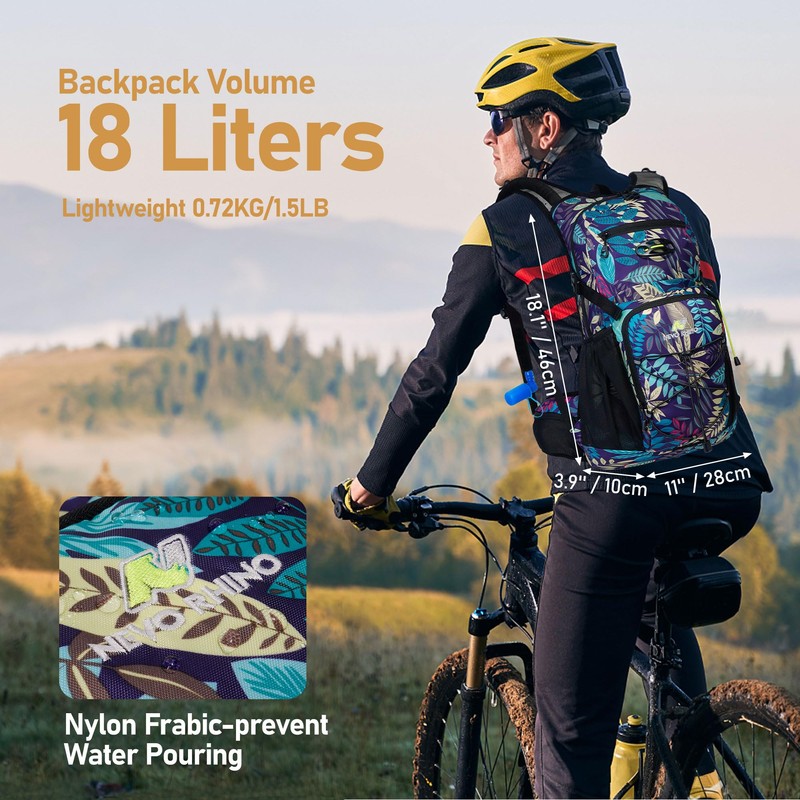 N NEVO RHINO Hydration Backpack, 18L Multipurpose Hiking Backpack with