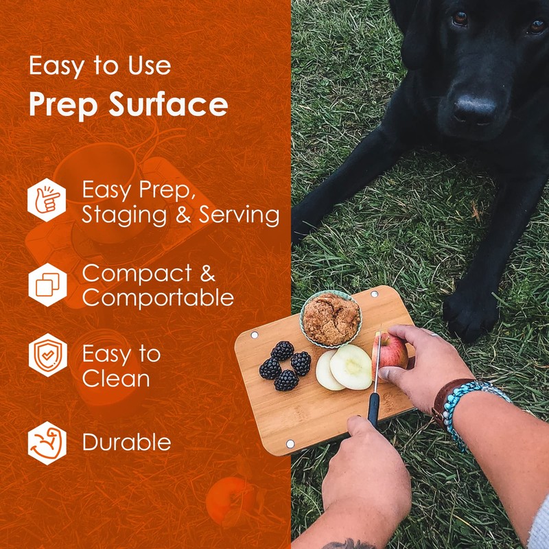 nCamp K2G Basic Compact Cooking Stove and Prep Surface Board