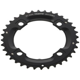 SRAM MTB Truvativ Chainring MTB 36T 4 Bolt 104 mm BCD Aluminium No Pin Blast Black 2 x 10 (36-22) S1 (49 mm Chainline), 11.6215.188.410