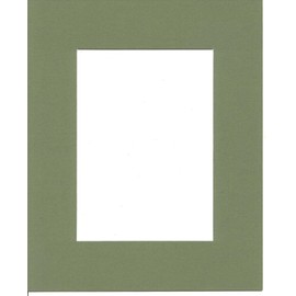 18x24 Moss Green Picture Mats Mattes Matting with White Core Bevel Cut for 13x19 Pictures
