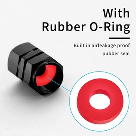 4Pcs Car Tire Valve Stem Caps, Tires Air Caps Cover Corrosion Resistant Tire Valve Cap Accessory for Mazda CX-3 CX-5 RX-7/RX-8 MX-5 All ModelsWheel Cap MZD_Black