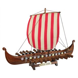SAILINGSTORY Wooden Viking Ship Model Drakkar Oseberg 1/60 Scale Replica Scandinavian Dragon Longship Model