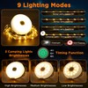 YUNJAYI YUNJAYI Retractable Camping String Lights, 33FT Rechargeable 3 in
