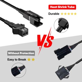 Honalia Pure White Rock Light Extension Wire 4 PCS, Extension Cable 47 Inch 2 Pin, 6000K White LED Rock Lights for Trucks UTV ATV RZR Golf Cart