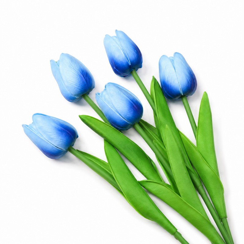 Artificial Tulips for Floral Arrangements, Soft PU Fake Flowers with