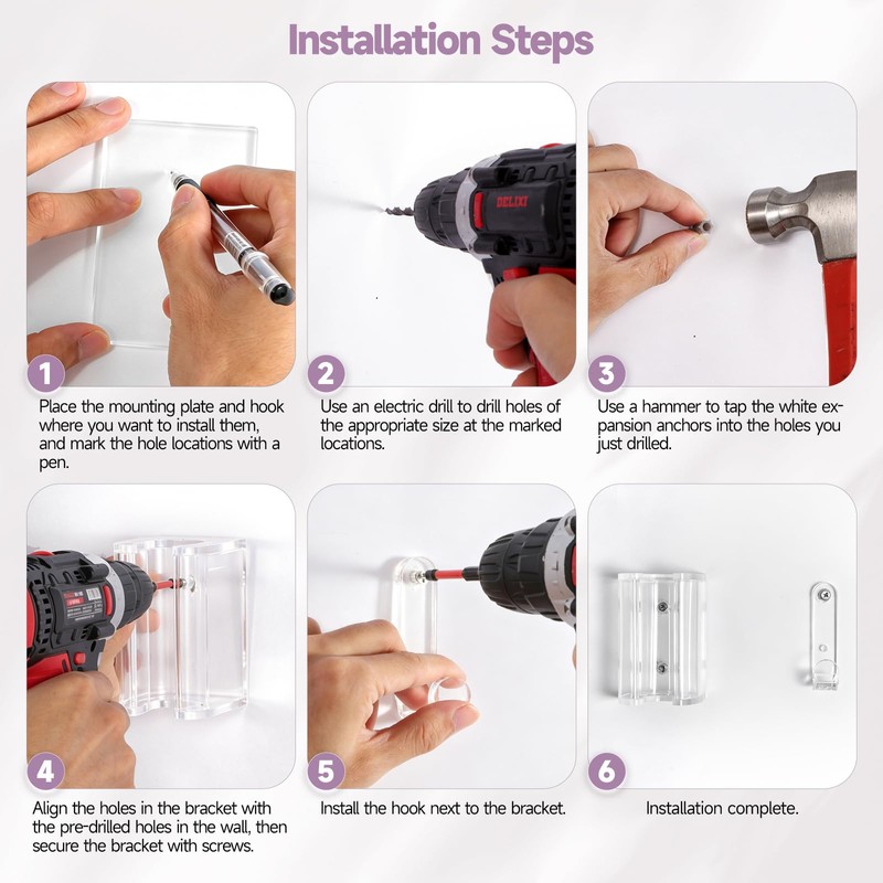 Acrylic Wall Mount Holder Compatible with Shark SilkiPro