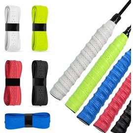 Ningchuya Tennis Racket Grip Tape, Anti-Slip Badminton Racket Grip Tape, Replacement Grip Tape for Squash Racket Grip, 5 Color