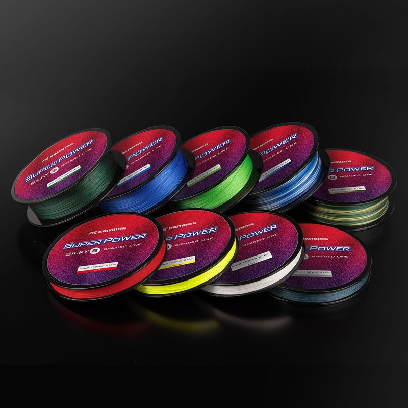 KastKing Superpower Silky8 - Línea de pesca trenzada, camuflaje, 8