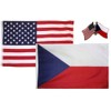 Wholesale Combo USA & Czech Country 2x3 2'x3' Flag &