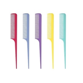 Premium Tail Comb Small Random Color 1 Piece Parting Comb Colored Tail Comb Comb Hairdressing Tail Comb... / 고급 꼬리빗 소 색상랜덤 1개 가르마빗 칼라꼬리빗 빗 미용꼬리빗...