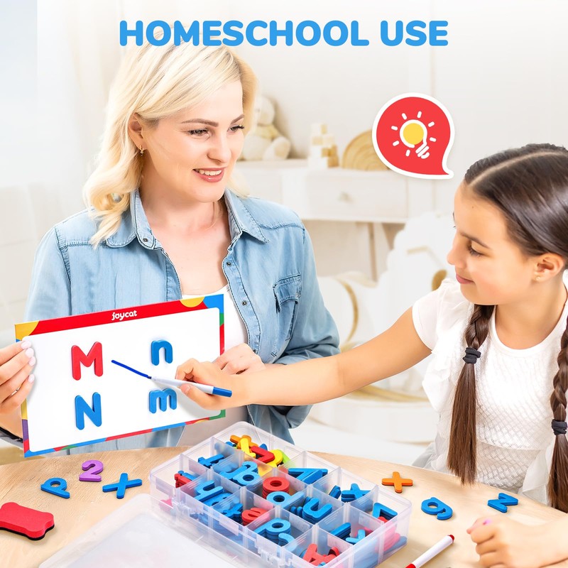 Gamenote Classroom Magnetic Letters Kit 178 Pcs with Double-Side Magnet