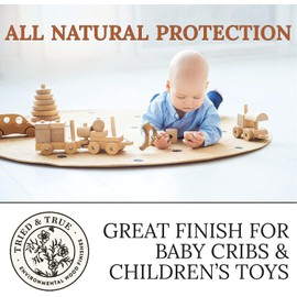 Tried & True Danish Oil, Pint - Pure Polymerized Linseed Oil Wood Finish, Ideal for Furniture, Rustic Pieces, & Priming Wood for other oil or epoxy-based products - Food Safe, Simple, Fast Curing