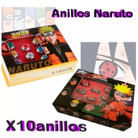 Veraly Anillo Miembro Akatsuki Cosplay Anime Naruto 10 Piezas