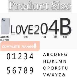 Self Adhesive House Number 3 inch House Numbers for Outside Acrylic Address Home Number House Apartments Office Hotel Room Numbers Modern Mailbox Numbers for Easy to Install (3in Letter-O)