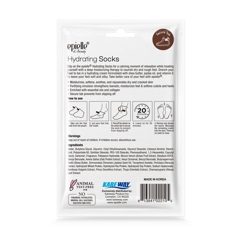 Epielle Hydrating & Moisturizing Hand & Foot Masks 12 Pairs,