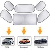 6 Pieces Car Windshield Sunshade Full Set, Folding Full Sun