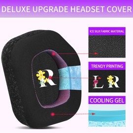 Jomwag Magic Ice Gel Replacement Earpads for Alienware AW988, Durable and Comfortable Black/Purple Cushions