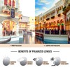 Carfia polarised Ladies Sunglasses, UV400 Retro Round Glasses, for Leisure
