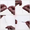 5 Sizes Bead Needle, Steel Big Eye Beading Needles with