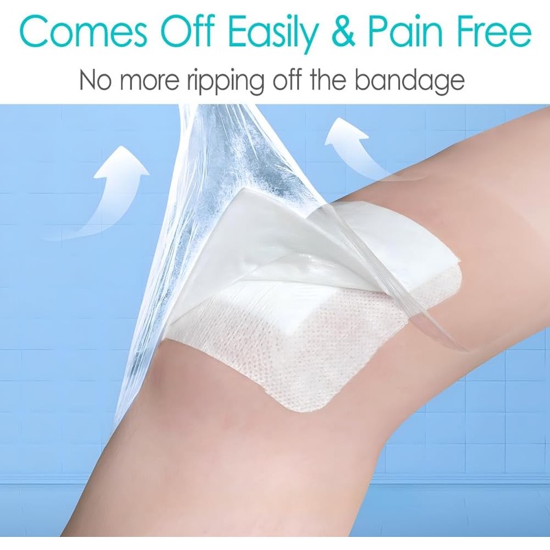 8"x8" Waterproof Shower Cover Incision Bandages for Large Wound with